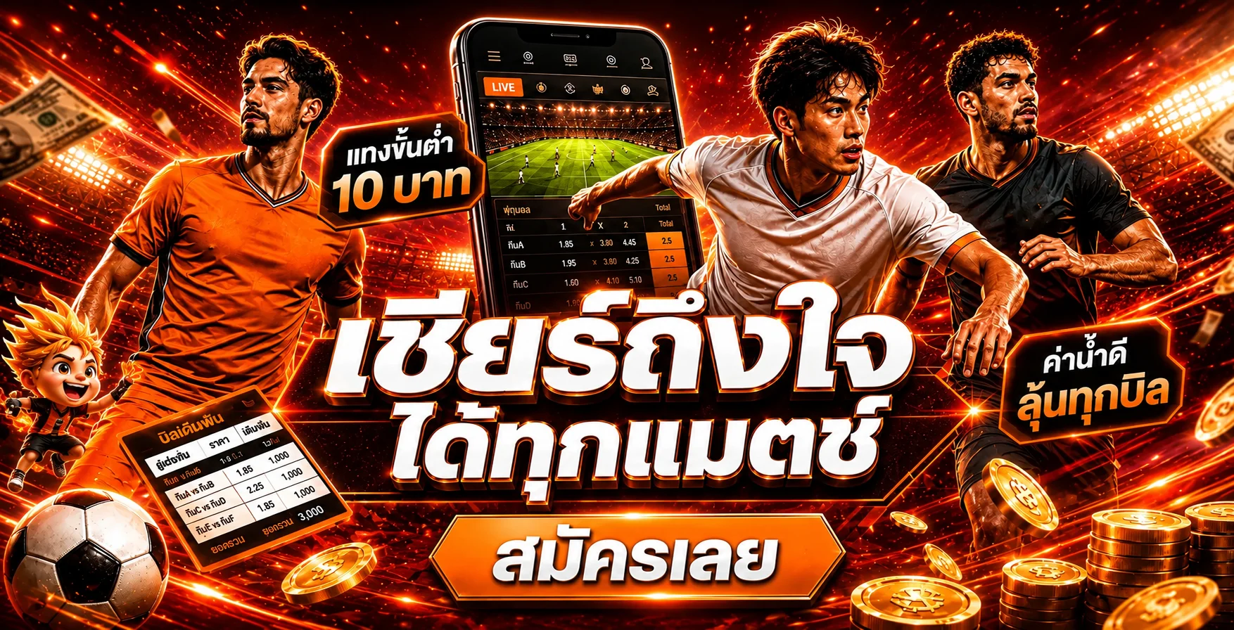 ภาพฟุตบอลและมือถือสำหรับเมนูผลบอลสด 24AMB